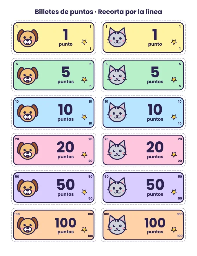 Billetes de puntos